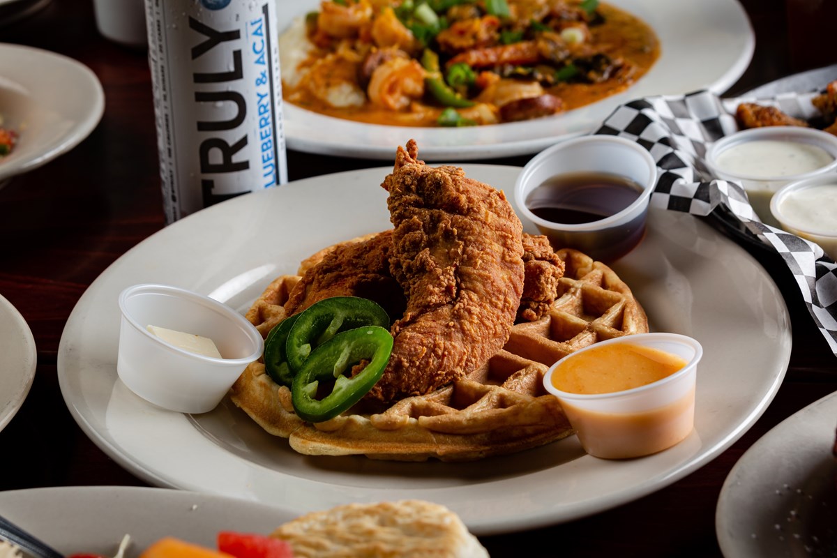 chicken and waffles