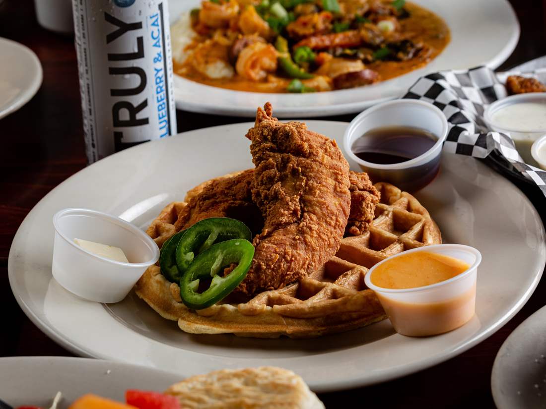 chicken and waffles